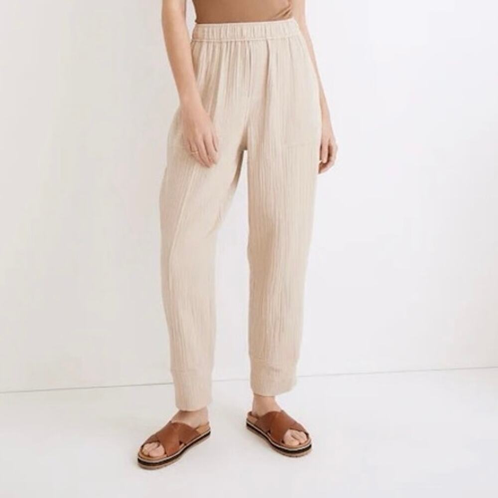 Madewell Lightspun Cotton Pull-On Ballon Pants XS Women’s Dried Flax